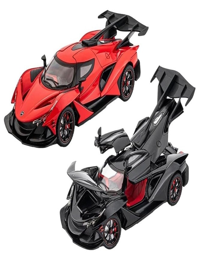 Arthasya Model 1:24 Apollo IE Model Alloy Metal Pull Back Die-cast Car Openable Doors with Sound and Light Vehicle Car Toy for Kids - Multicolor - Image 1